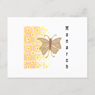 Carte postale Monarque vintage Floral