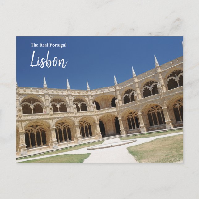 Carte Postale Monastère de Jeronimos - Lisbonne - Le vrai Portug (Devant)