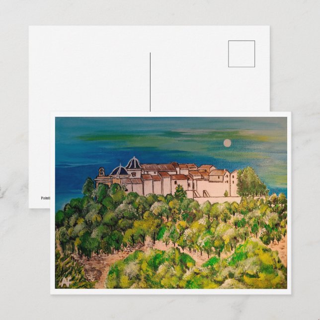 Carte Postale Monasterio de San Miguel Peinture d'Alfred Fox (Devant / Derrière)