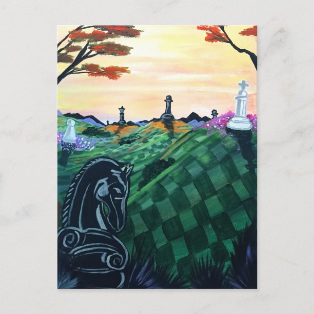 Carte Postale Monde des échecs (Devant)