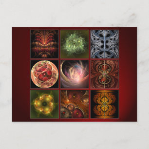 Carte Postale Monde fractal