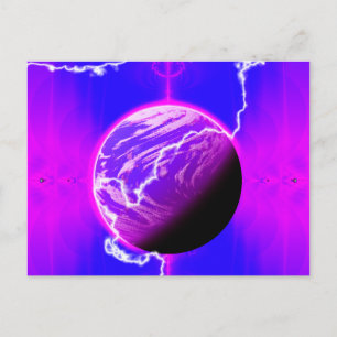 Carte Postale Monde fractal