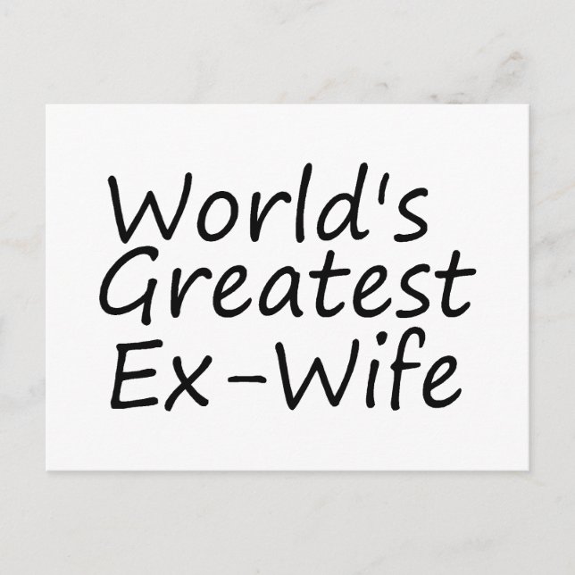 Carte Postale Monde plus grande ex-femme (Devant)