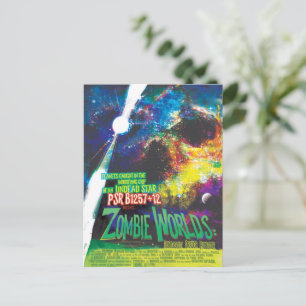 Carte Postale Mondes Zombie Galaxie d'Halloween