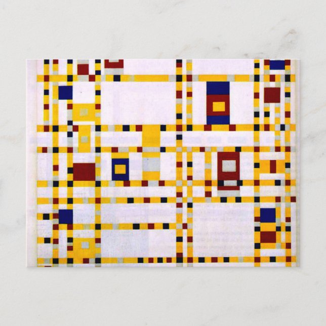 Carte Postale Mondrian - Broadway Boogie Woogie (Devant)