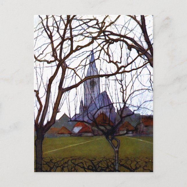 Carte Postale Mondrian - Église du village (Devant)