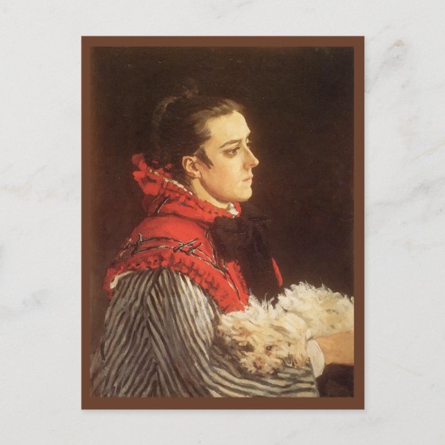 Carte Postale Monet - Camille avec un petit chien (Devant)