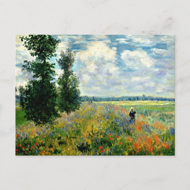 Carte Postale Monet - Champ de coquelicots, Argenteuil (Devant)