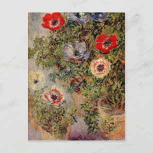 Carte Postale Monet, Claude Stilleben mit Anemonen um 1885 c. 18