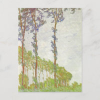 Monet Effet Vent Poplars Paysage Vintage