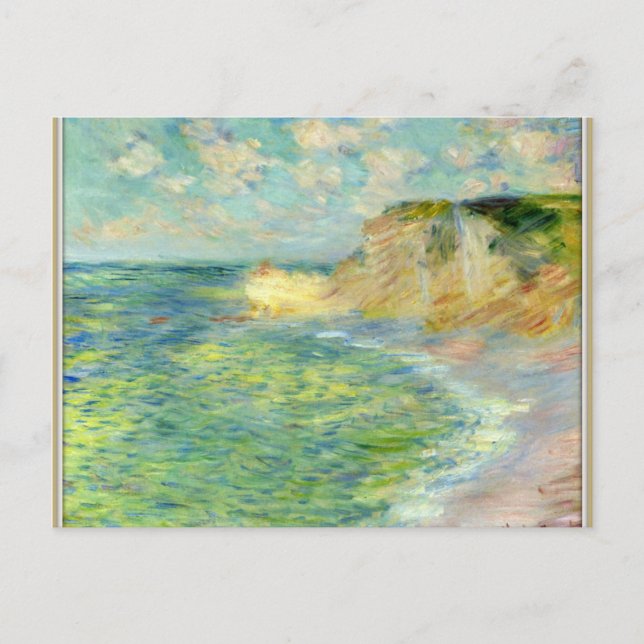 Carte Postale Monet - Falaises à Amont (Devant)