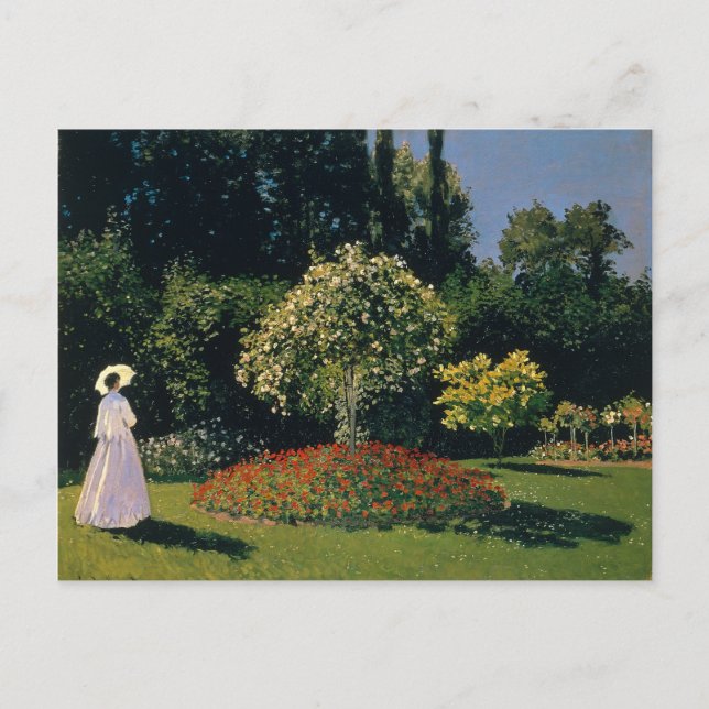 Carte Postale Monet - Femme dans le jardin (Devant)