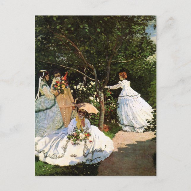 Carte postale Monet Femmes dans le jardin (Devant)