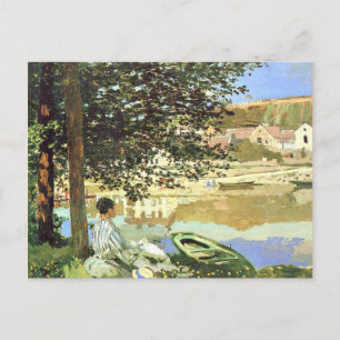 Carte Postale Monet - La scène de la rivière à Bennecourt