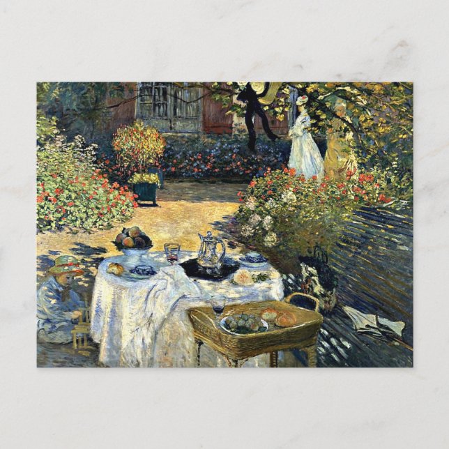 Carte Postale Monet - Le déjeuner, 1873 artwork (Devant)