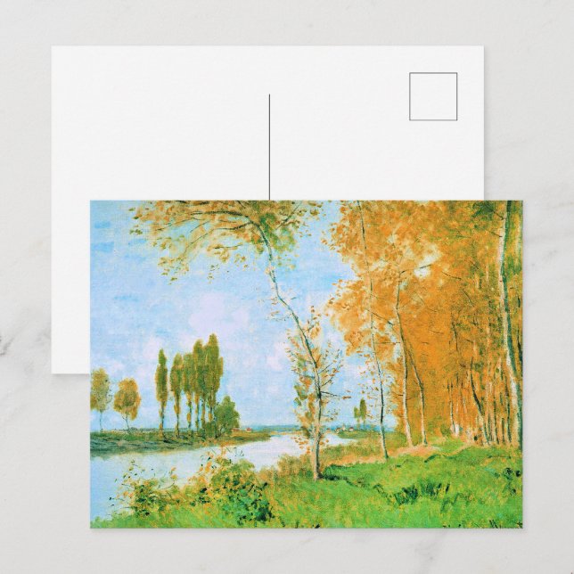Carte Postale Monet - Le printemps à Argenteuil, (Devant / Derrière)