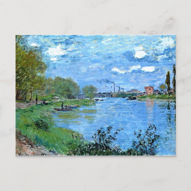 Carte Postale Monet - Les bords de Seine à la Grand Jatte (Devant)