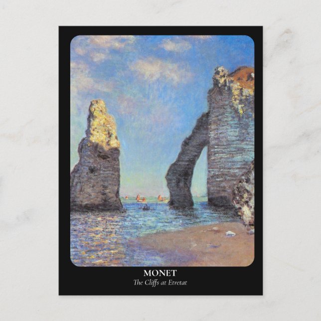 Carte Postale MONET / Les falaises d'Etretat (Devant)
