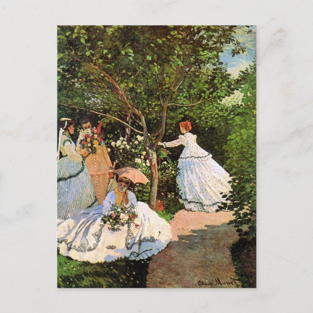 Carte Postale Monet - Les femmes dans le jardin (Devant)