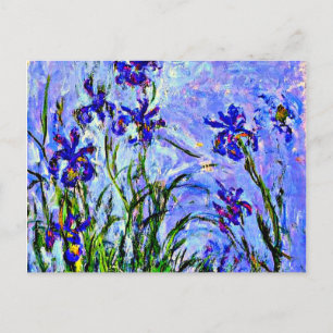 Carte Postale Monet - Lilacs Irises, célèbre peinture, 