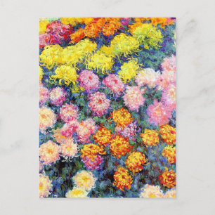 Carte Postale Monet, lit de Chrysanthemums,