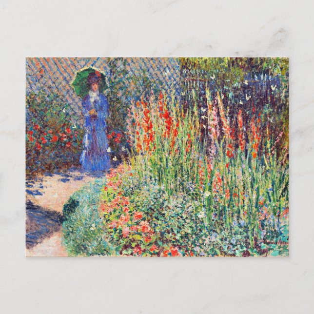 Carte Postale Monet - Lit Fleur arrondi, célèbre peinture, (Devant)
