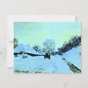 Carte Postale Monet - Panier sur la neige