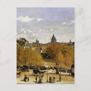 Carte Postale Monet - Quai du Louvre, peinture d'art,