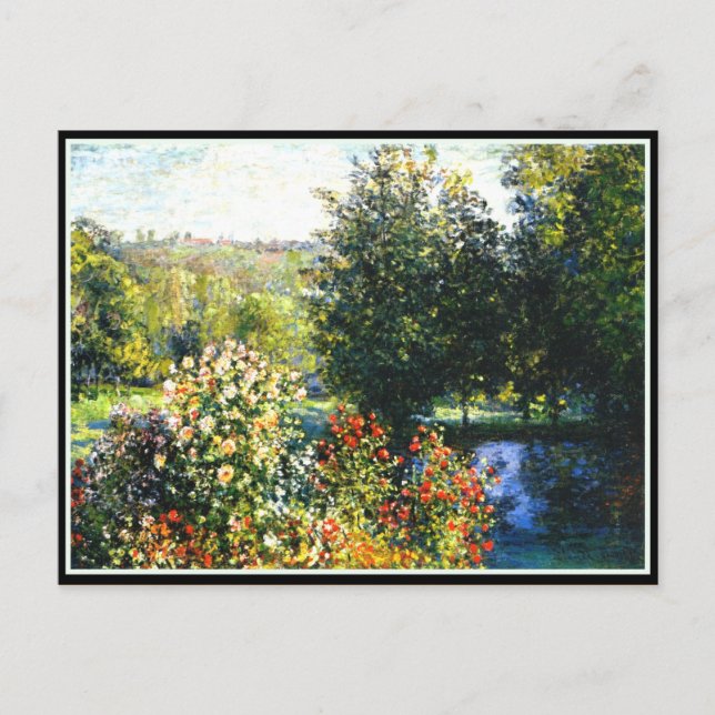 Carte Postale Monet - Roses dans le Jardin de Montgeron, art (Devant)