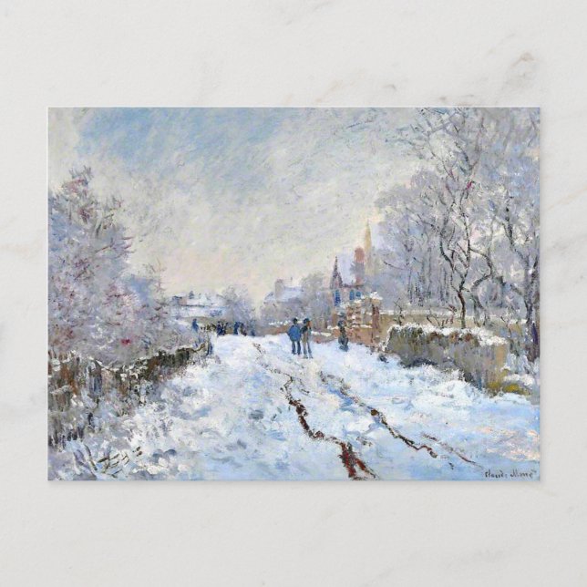 Carte Postale Monet - Scène de neige à Argenteuil (Devant)