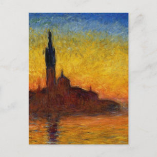 Carte Postale Monet Sunset Venise Coloré Impressionnisme Art