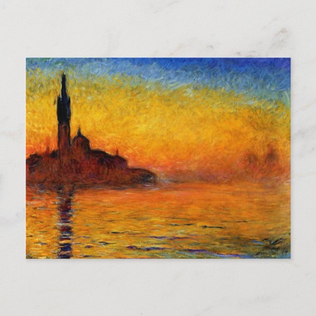 Carte Postale Monet - Venise au crépuscule (Devant)
