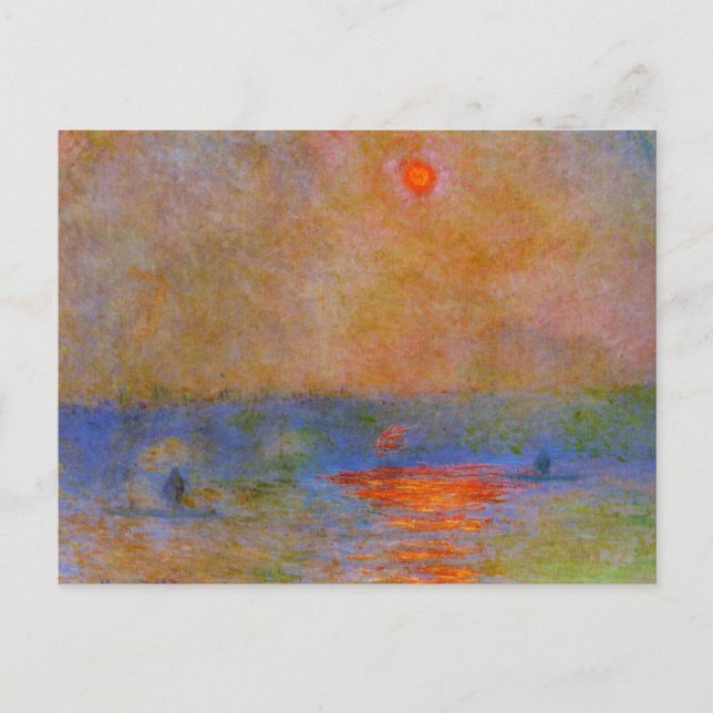 Carte Postale Monet, Waterloo Bridge, Sunlight in the Fog (Devant)