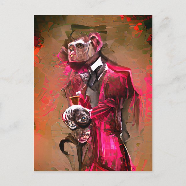 Carte Postale Monkey Butler (Devant)
