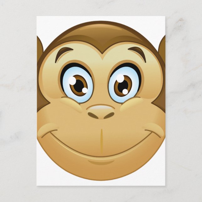 Carte Postale monkey emoji (Devant)