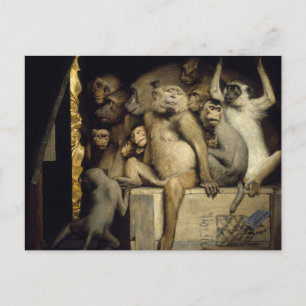 Carte Postale Monkey Postcard : Monkeys Art Critics