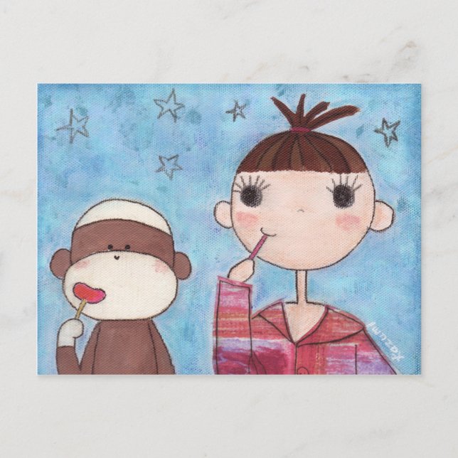 Carte postale Monkey See, Monkey Do (Devant)