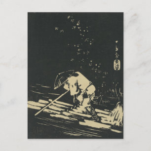 Carte Postale Monochrome japonais Ukiyo-e