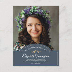 Carte Postale Monogramme commémoratif Monogramme Merci photo cla