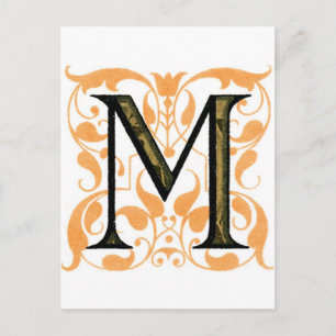 Carte Postale Monogramme M