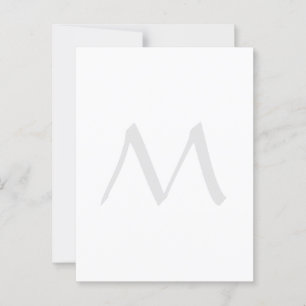 Carte Postale Monogramme Moderne Simple Minimaliste Plaque