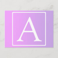 Monogramme simple | Ombre subtil rose/violet