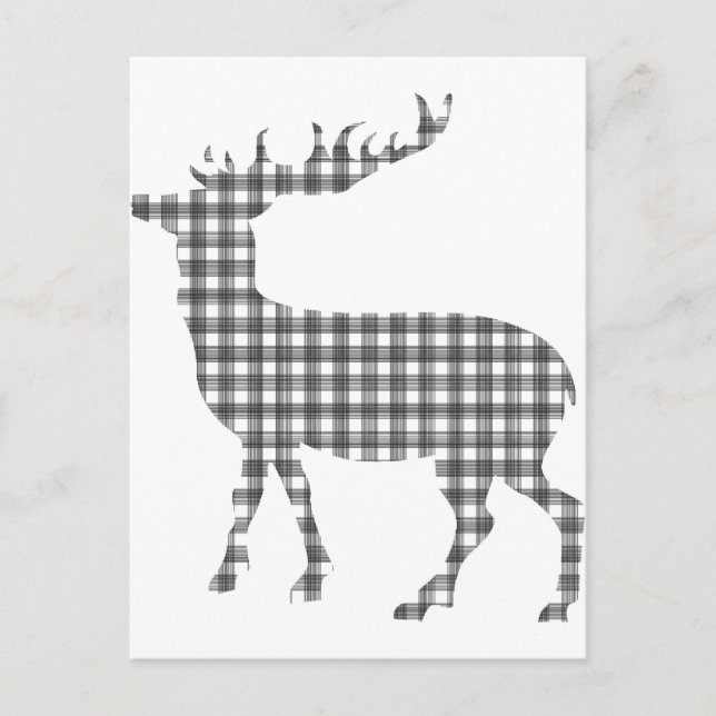 Carte Postale Monotone classique cerf (Devant)