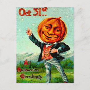 Carte Postale Monsieur Citrouille