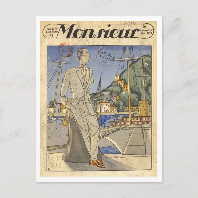 Carte Postale Monsieur France 1923 (Devant)