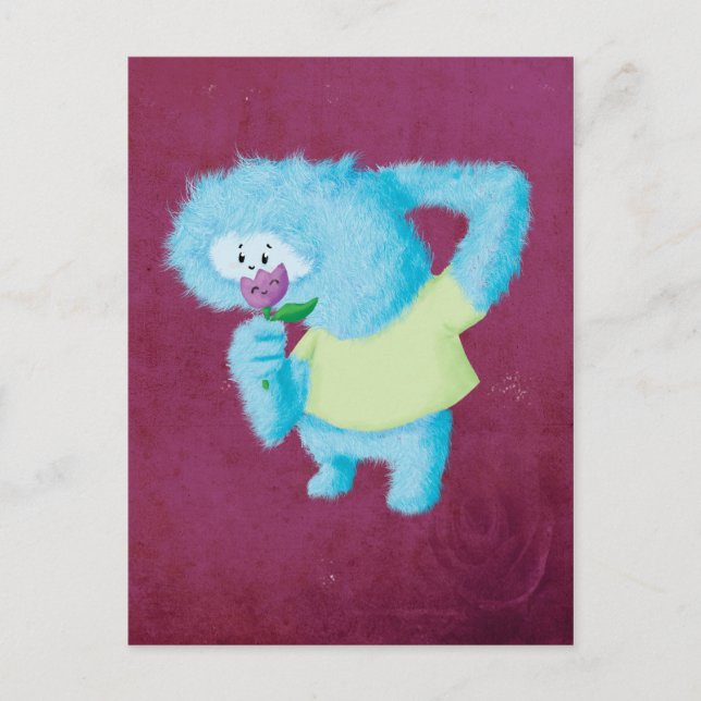 Carte Postale Monster Blue Big Furry (Devant)