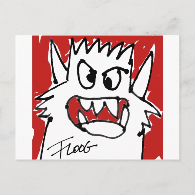 Carte postale Monster Carton Rouge (Devant)