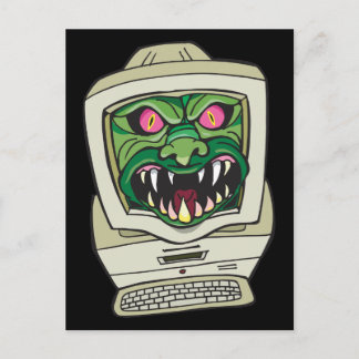 Carte Postale Monster Computer