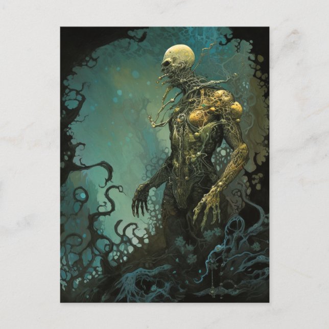 Carte Postale Monster Gothique Horror Art (Devant)