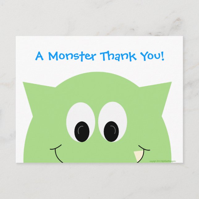Carte postale Monster Merci (Devant)